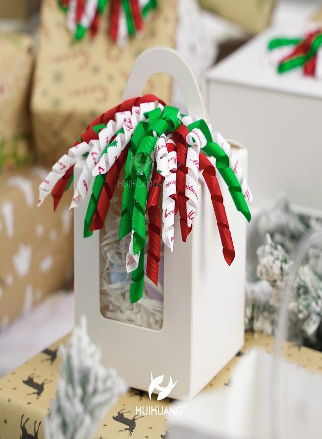 HUIHUANG Christmas Gift Bows Self Adhesive Curly Bows for Gift Wrapping Christmas Bow for Presents Gift Bags Gift Basket Holiday Decorations - 6 inch x 6 Counts - Image 5